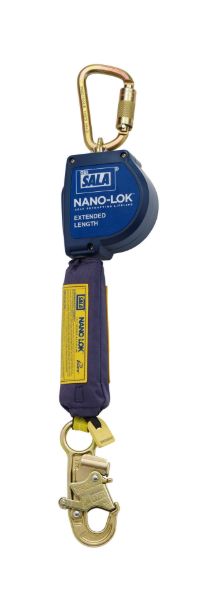 Picture of 3M™ DBI-SALA® Nano-Lok™ Self-Retracting Lifeline, XL Extended Length, Single leg, Quick Connector, Web, 3.4 m, 3101614