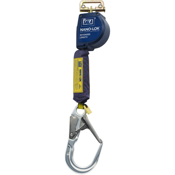 Picture of 3M™ DBI-SALA® Nano-Lok™ Self-Retracting Lifeline, XL Extended Length, Single Leg, Quick Connector, Web, 2.80 m, 3101644