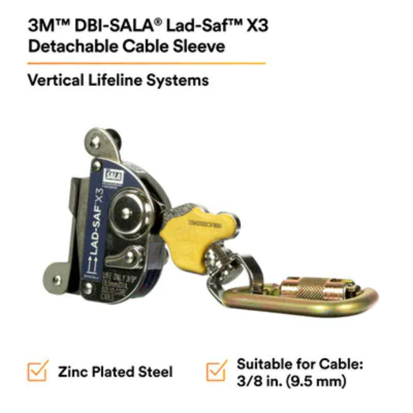 Picture of 3M™ DBI-SALA® Lad-Saf™ X3 Detachable Cable Sleeve, 9.5 mm, part number 6160054