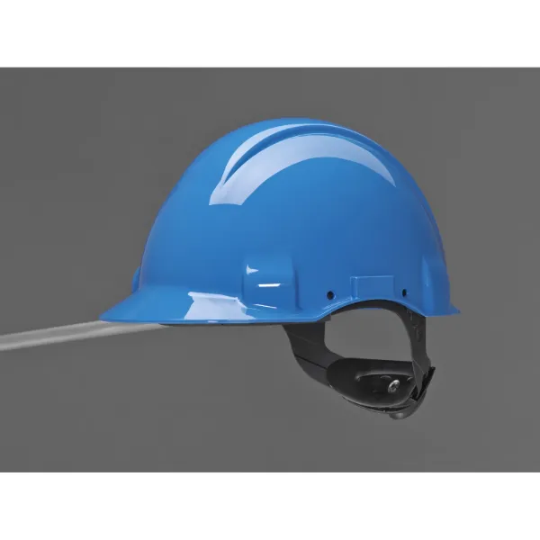 Picture of 3M™ Hard Hat, Uvicator, Ratchet, Non vented, Dielectric 440v, Plastic Sweatband, Yellow, G3001NUV-GU