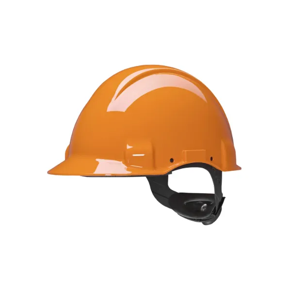 Picture of 3M™ Hard Hat, Uvicator, Ratchet, Non vented, Dielectric 440v, Plastic Sweatband, Yellow, G3001NUV-GU