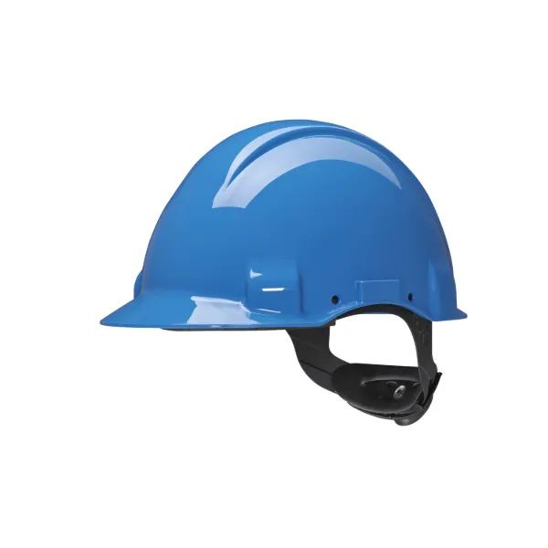 Picture of 3M™ Hard Hat, Uvicator, Ratchet, Non vented, Dielectric 440v, Plastic Sweatband, Yellow, G3001NUV-GU
