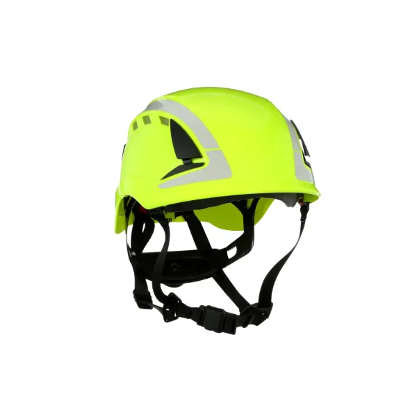 Picture of 3M™ SecureFit™ X5000 Safety Helmet, Vented, Reflective, CE, Hi-Viz Green, X5014V-CE