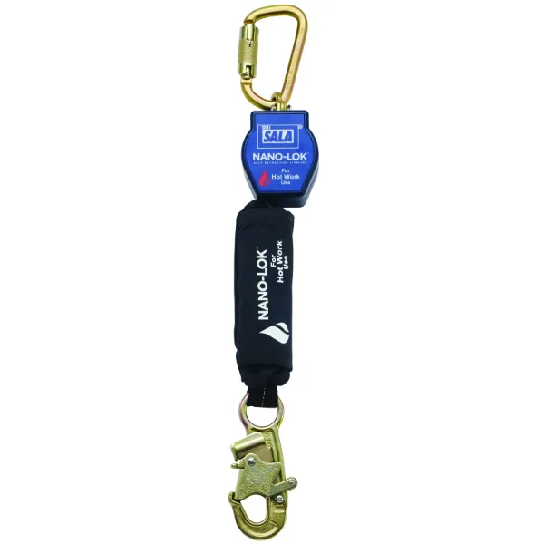 Picture of 3M™ DBI-SALA® Nano-Lok™ Self Retracting Lifeline with Anchor Carabiner, For Hot Work Use, 1.8m, 3101523