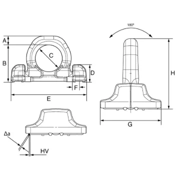 Picture of Cartec G10 Double Base Weld On Lifting Ring – W.L.L. 16t